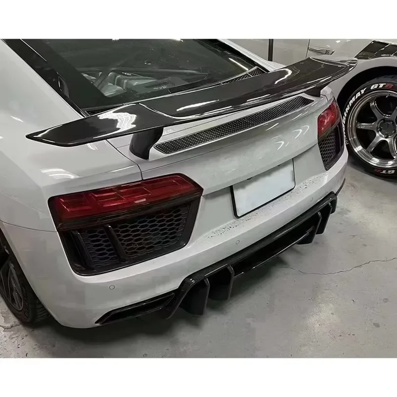 Для Audi R8 V10 2017-2020 хвостовые плавники из углеродного волокна задний спойлер