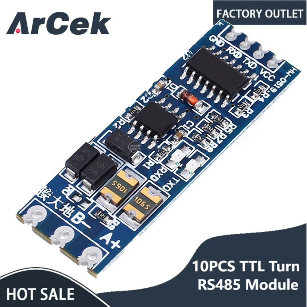 

10pcs TTL Turn RS485 Module 485 to Serial UART Level Mutual Conversion Hardware Automatic Flow Control Module