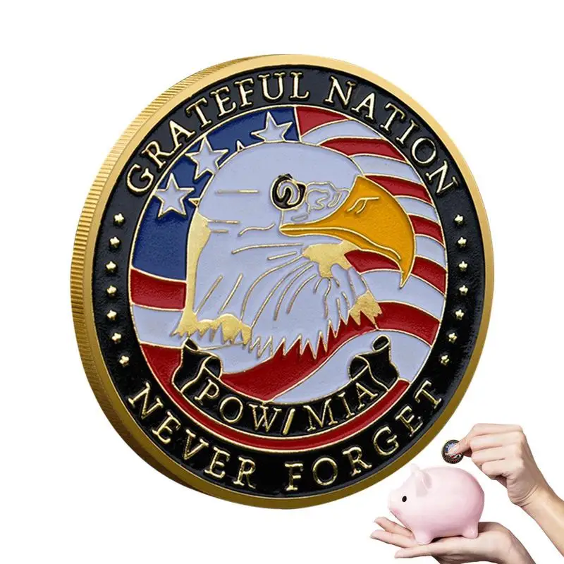 

Eagle Head Commemorative Coin Medallion Commemorative Coin American Badge Commemorative Coin Crafts Gift For Friends