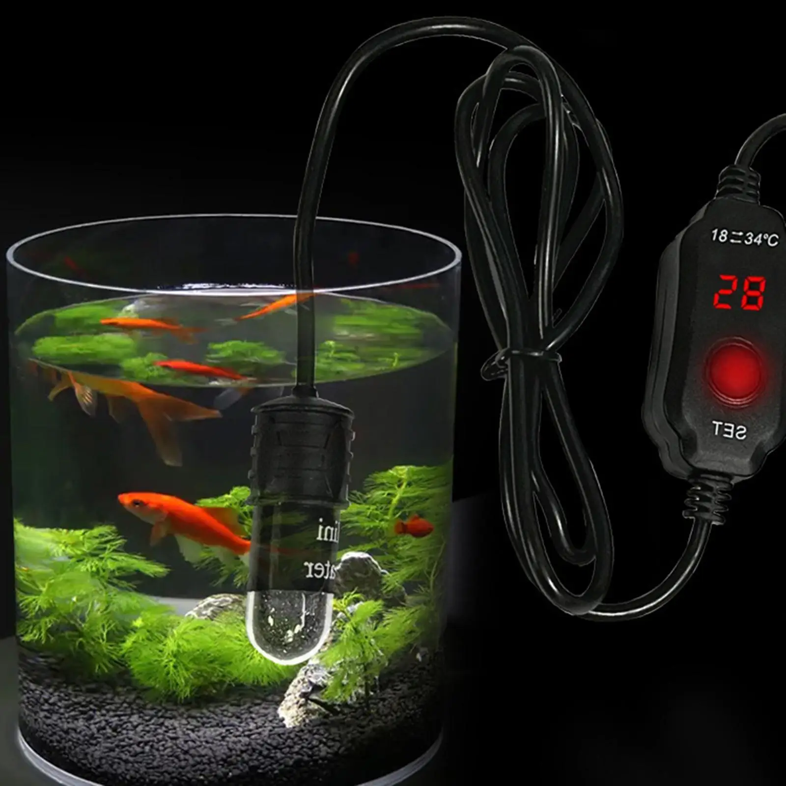 

Малый нагреватель для аквариума 10 Вт автоматический термостат Регулируемый контроллер температуры цифровой дисплей нагреватель для аквар...