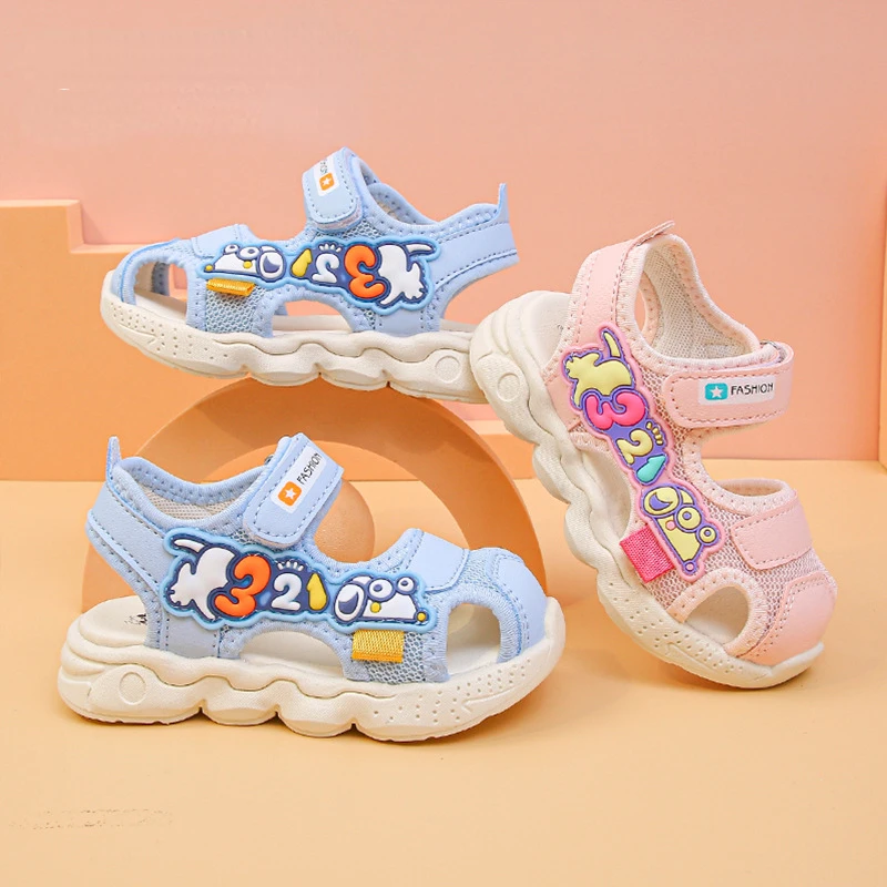 

Baby Sandals 2023Summer New Cartoon Boy Sport Shoe Soft Sole Kid Shoes Anti Collision Anti Slip Walking Shoe Platform Girl Shoes