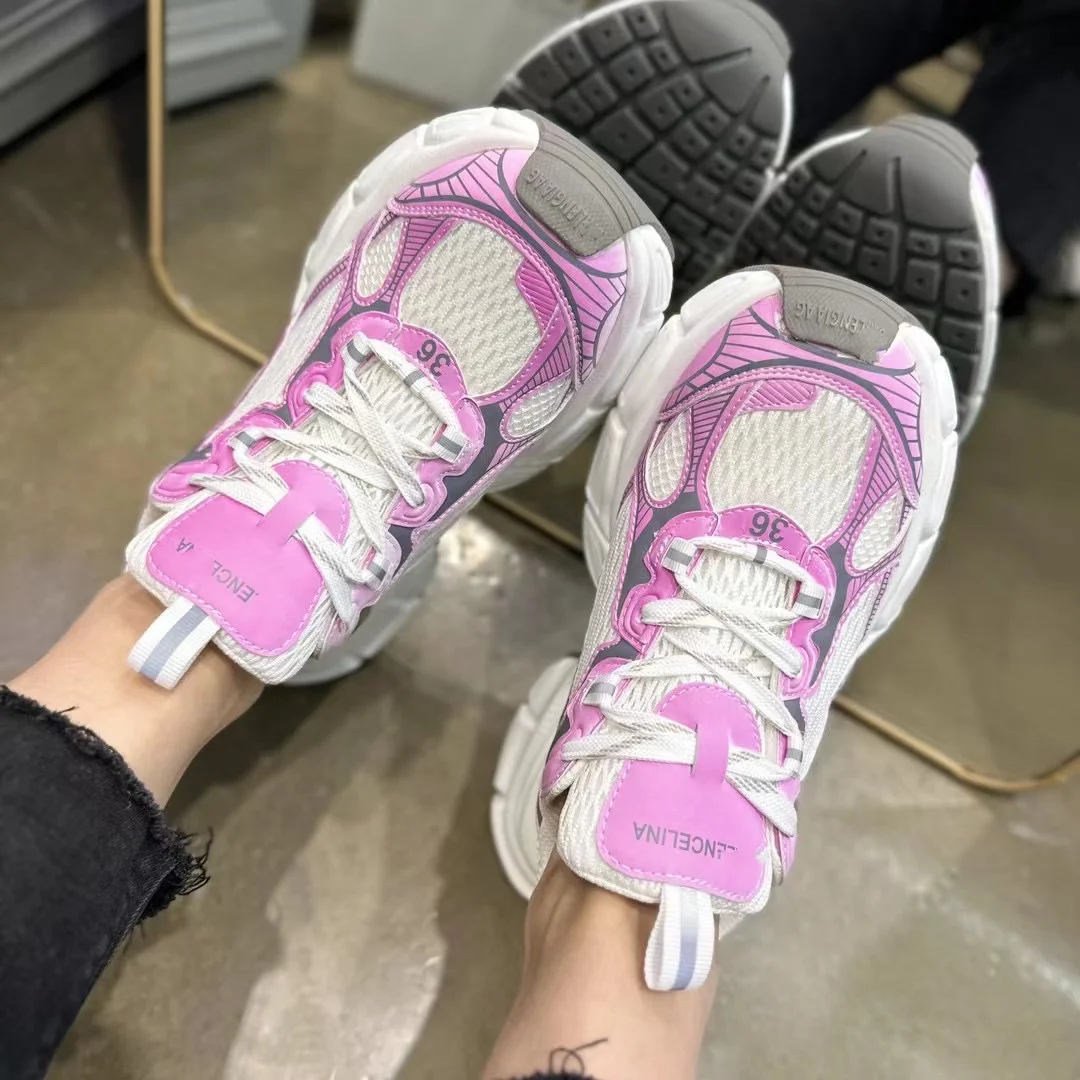 

Summer 2023 New Genuine Leather Patchwork Color Changing Casual Student Version Platform Sneaker White Shoes Women