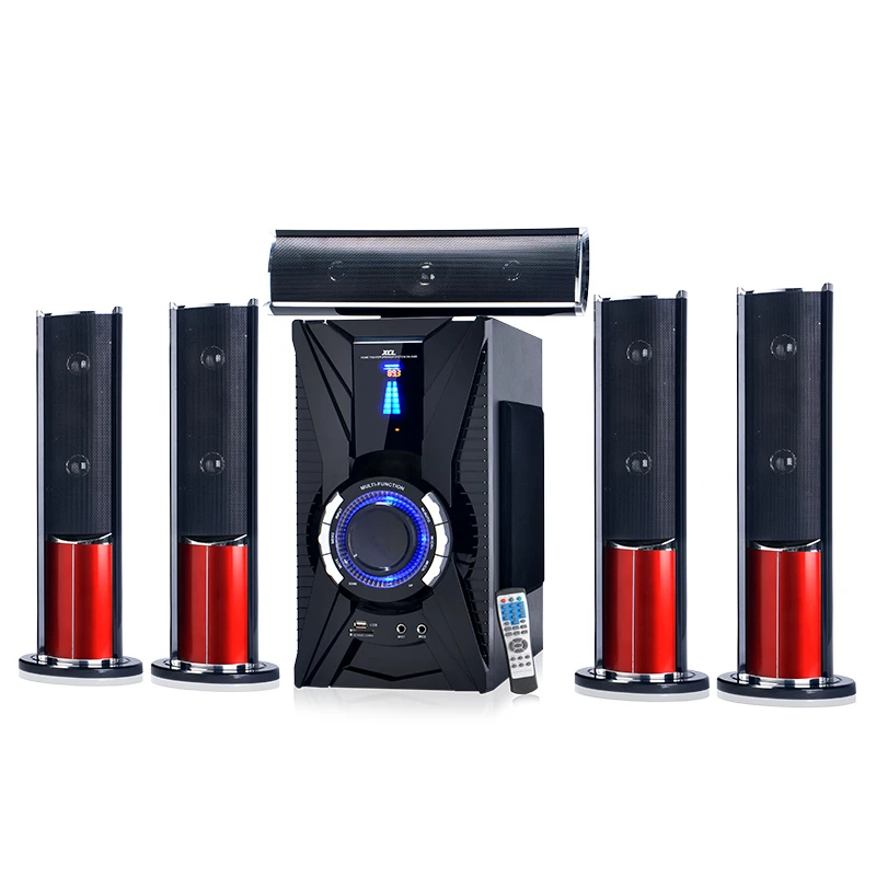 

Hifi stereo wooden 5.1 home theatre sound speaker system