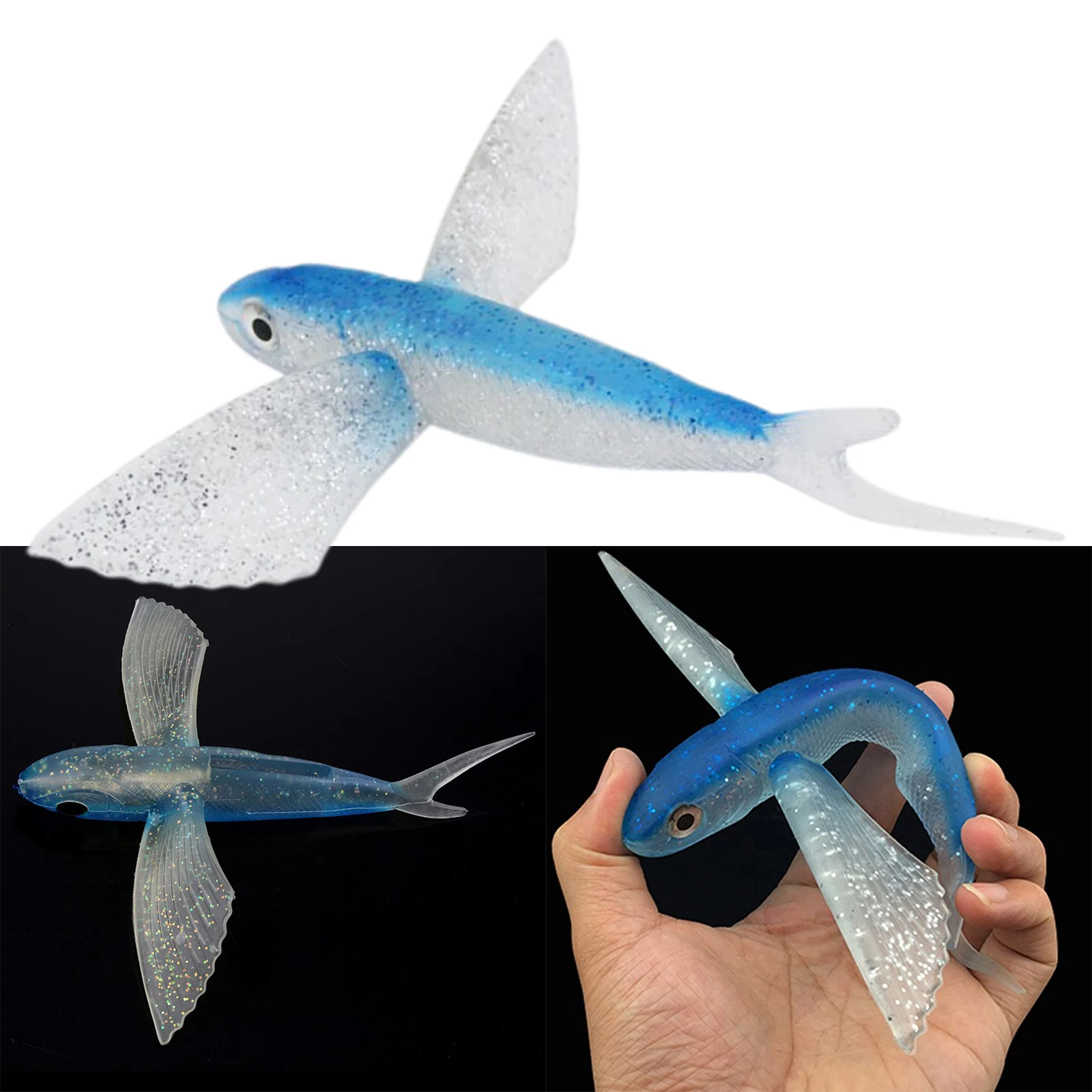 

1pc Flying Fish Artificial Bait Soft Tuna Lure Seawater Fishing Lures For Kingfish Tuna Catfish Outdoor Sea Fishing Tackle