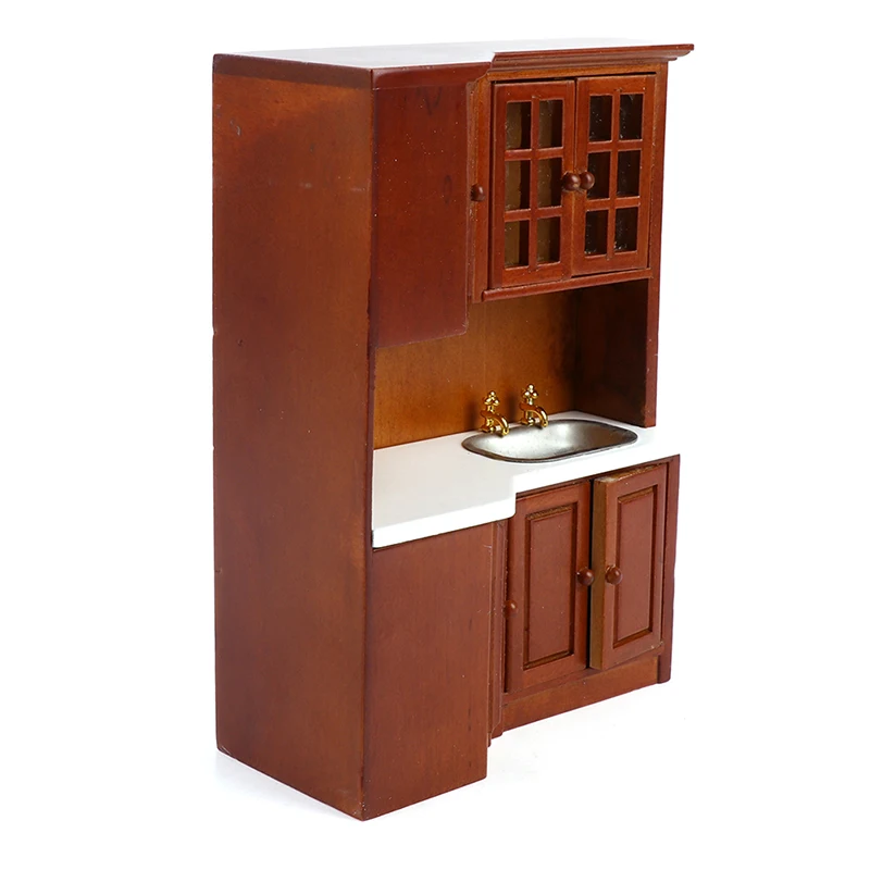 Высокое качество лидер продаж 1:12 миниатюрный деревянный китайский гардероб