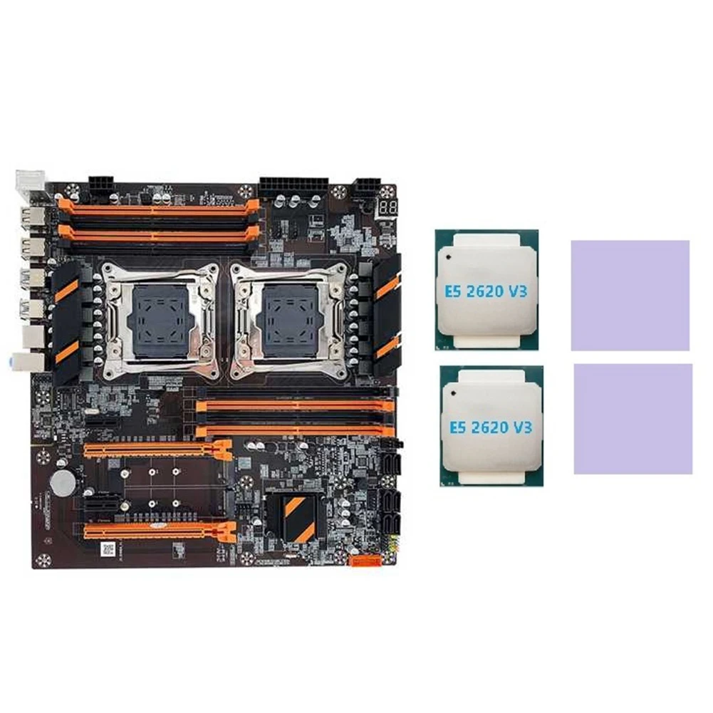 Двухпроцессорная материнская плата X99 LGA2011 с поддержкой памяти DDR4 ...