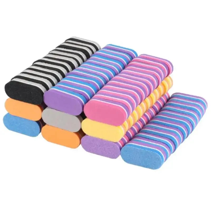 1/3/5Pcs Lot Double-sided Mini Nail File Blocks Clipper Trimmer Professional Colorful Sponge Polish Sanding Buffer Strips