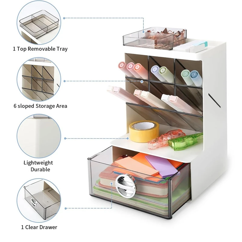 Цельный держатель для ручек настольный органайзер карандашей с ящиком стола