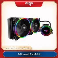 Aigo Liquid Water Cooling CPU Cooler rgb Heatsink Integrated Radiator computer Case 120mm fan LGA 2011 1151 1155 AM3  AM4 AMD
