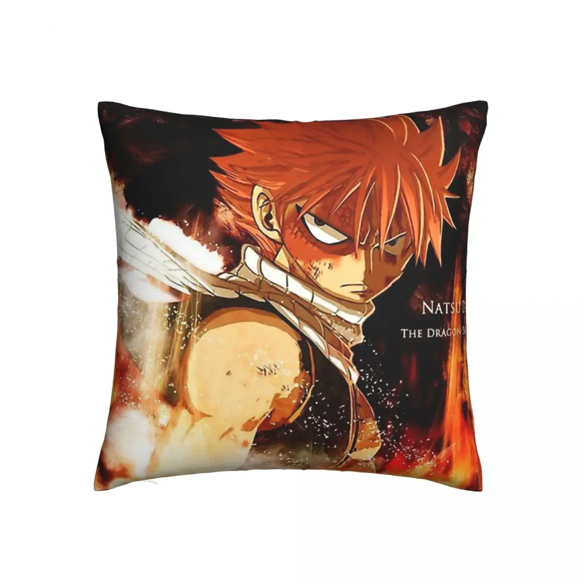 

Natsu Dragneel On Fire Hug Pillowcase FAIRY TAIL Anime Backpack Cushion Sofa DIY Printed Chair Throw Pillow Case Decorative