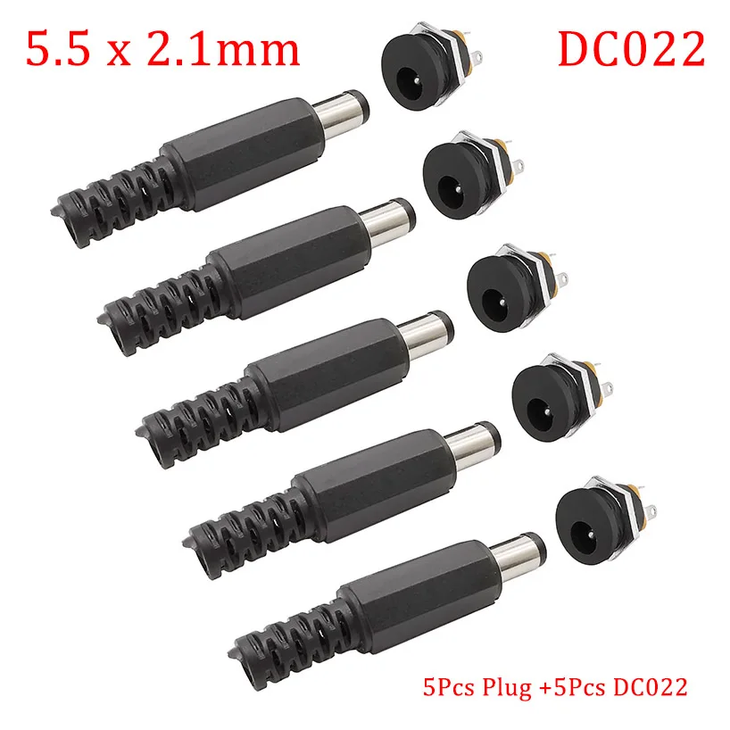 

5 пар адаптеров питания постоянного тока LOCHEUK 5,5x2,1 мм