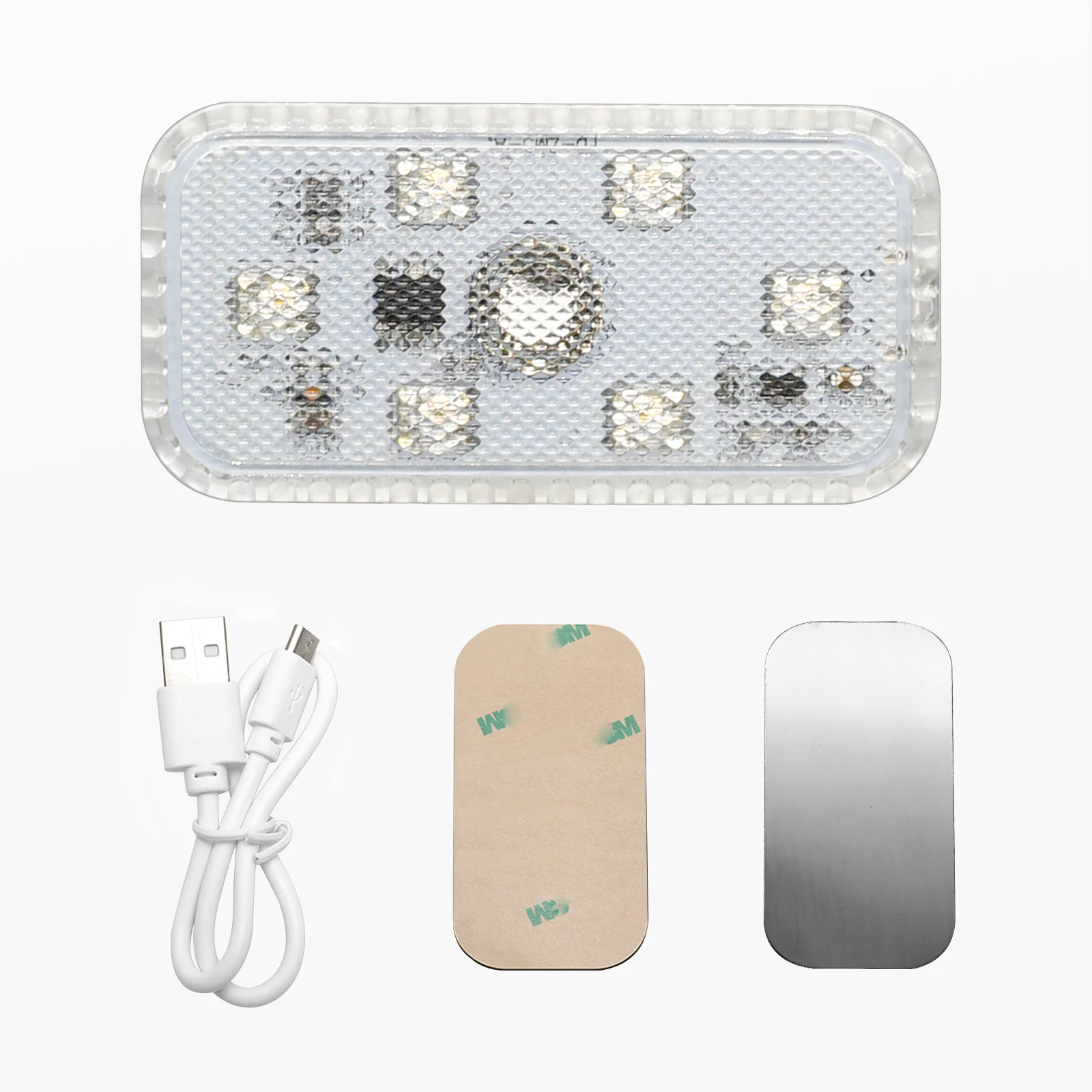 

Car Mini Led Touch Switch Light Magnetic Wireless Auto Interior Roof Reading Light USB Rechargeable For Door Foot Trunk Storagge