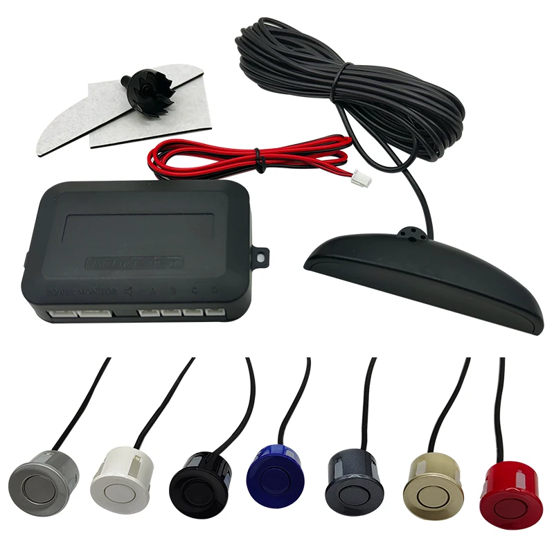

4 Parking Sensors LED Car Auto Backup Reverse Rear Radar System Alert Alarm Kit 12V Car Parking Sensor