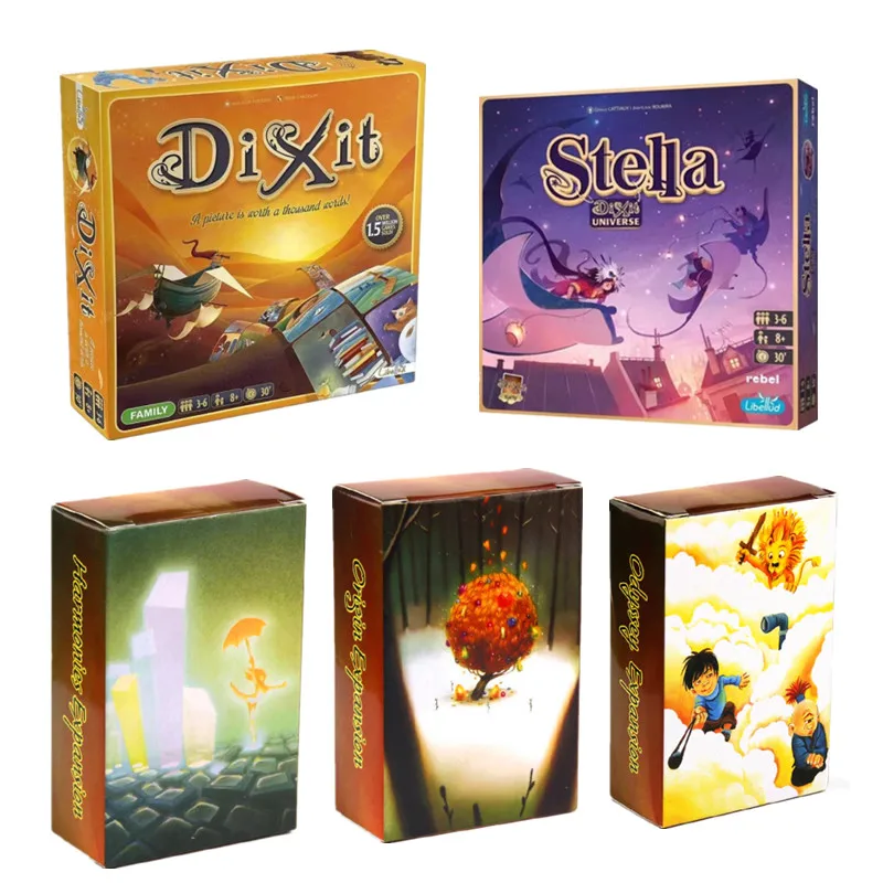 

Dixit Quest Board Game English Edition Expansion Strategic Family Gathering Camping Party Friends Playing Card Collection Toy