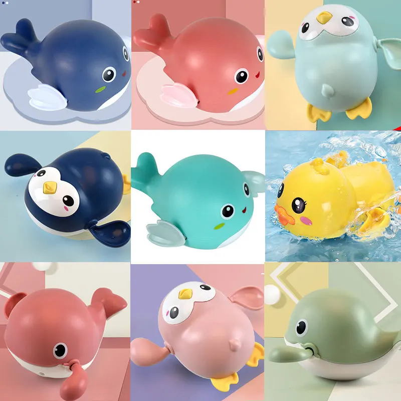 

Baby Bath Toys Crab Swimming Pool Classic Water Children's Toys Bathing Duck Cartoon Animal Baby Whale Shark Baby Toddler Toys