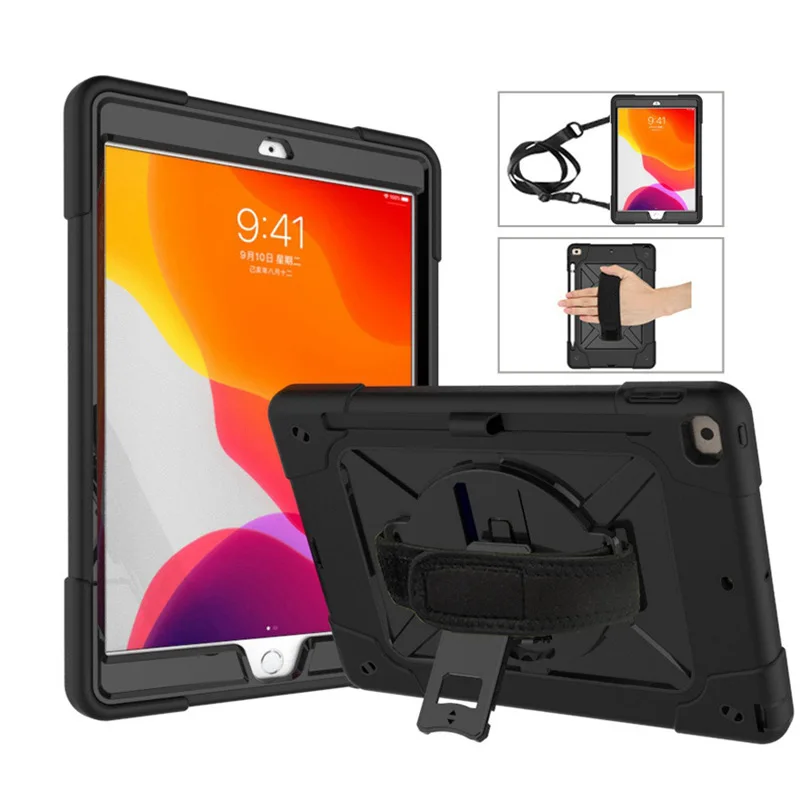 

Для iPAD 10,2 2019 2020 7th 8th A2270 A2428 A2429 A2430 2019 2020 безопасный бронированный противоударный сверхпрочный силиконовый Жесткий чехол + флип