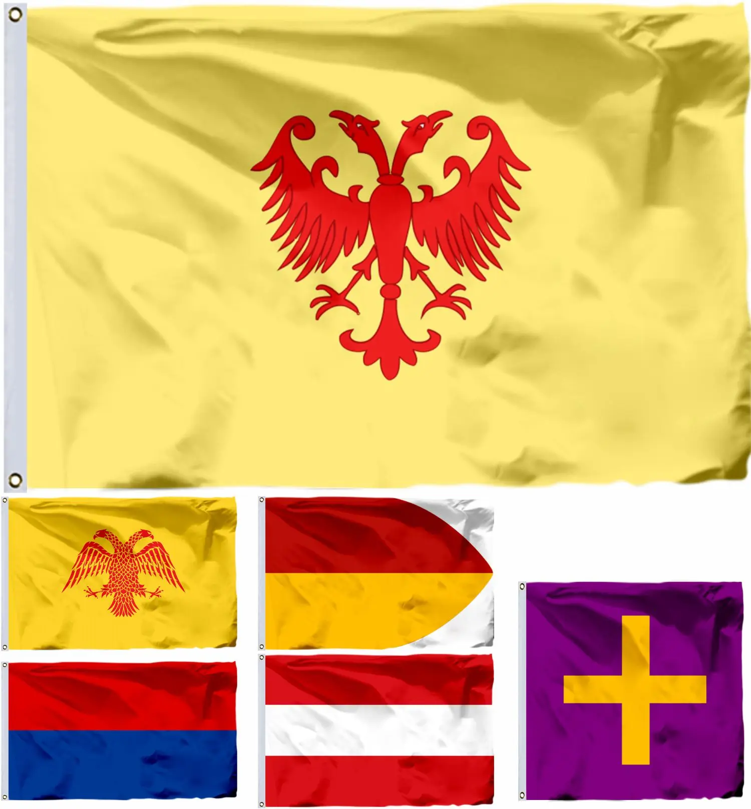 

Serbia Empire Flag 3X5FT 90X150CM Divellion Emperor Dušan Banner 21X14CM 60X40CM