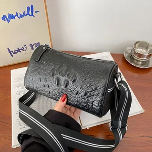 casual trend crossbody bag designer handbags womens genuine leather fashion alligator shoulder black messenger bags for ladies free global shipping