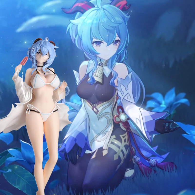 

Genshin Impact Anime Figure Ganyu GK Swimwear Sexy Girl 22cm PVC Material Model Adult Action Figure Model Collection Gifts Toys