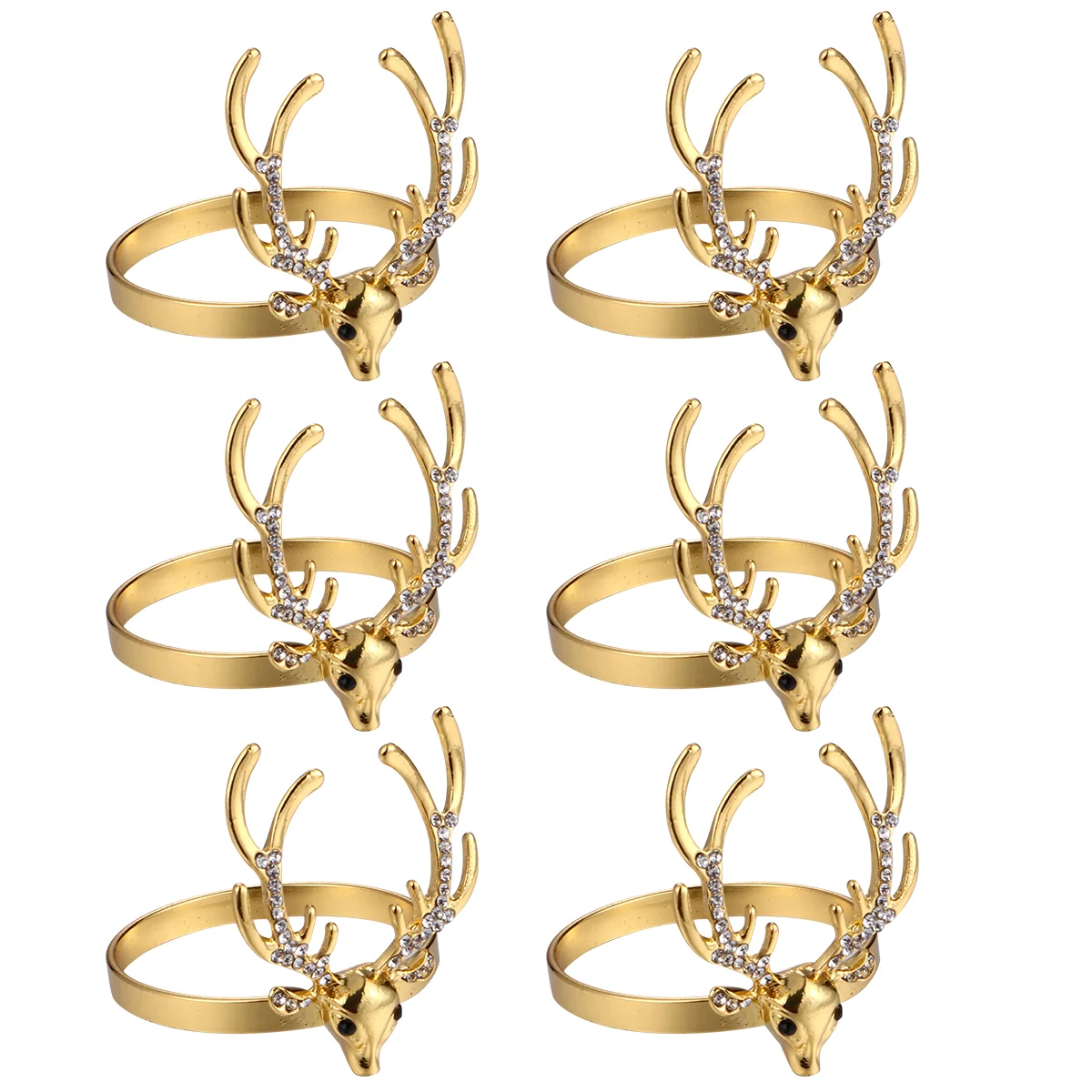 

6Pcs Vintage Napkin Rings Christmas Napkin Holder Christmas Napkins Metal Napkin Rings for Christmas