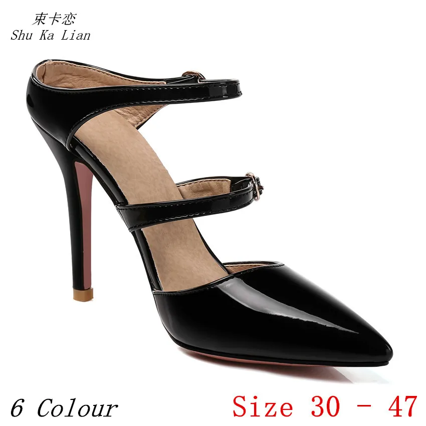 

Женские туфли на высоком каблуке 10 см, туфли с ремешком на пятке, туфли-лодочки на шпильке, женские туфли для вечеринки и свадьбы, маленькие туфли-лодочки с котятами, размеры 30 - 47