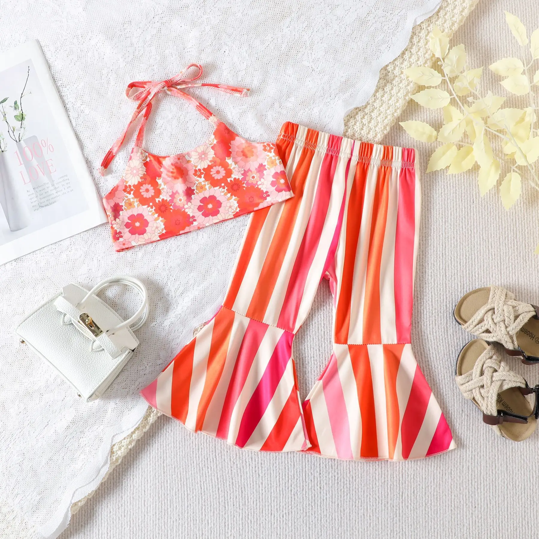 

LZH Suits 2023 Clothes For Newborn Girls Summer New Girl Clothes Baby Fashion Flower Tracksuit For Newborns Two Pieces Set 0-5Y