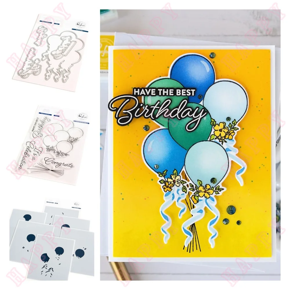 

Metal Cutting Dies Stamps Stencils Ribbons And Balloons Scrapbook Diary Decoration Embossing Template DIY Greeting Card Handmade