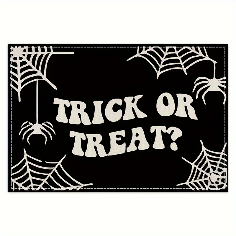 4 шт. термостойкий настольный коврик с принтом в виде черепа и надписи на хэллоуин