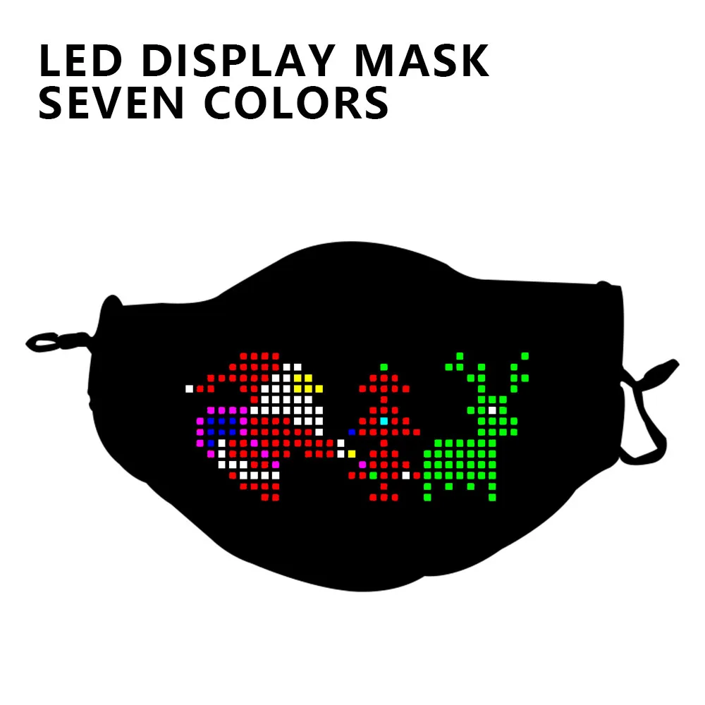 

Latest Luminous Bluetooth LED Glowing Mask Rechargeable App Control Customized Magic Scrolling Text Soft Comfortable Led Mask