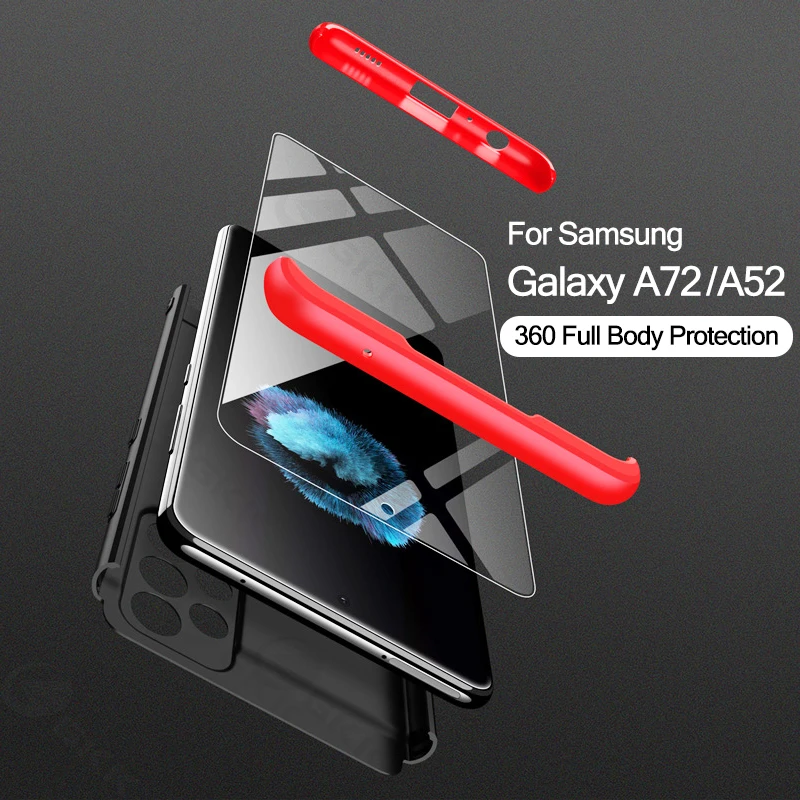 

Чехол GKK для Samsung Galaxy A72 A52 A32, чехол с полной защитой на 360 градусов, Жесткий Чехол для Samsung A72 A52 A32 4G, противоударный чехол