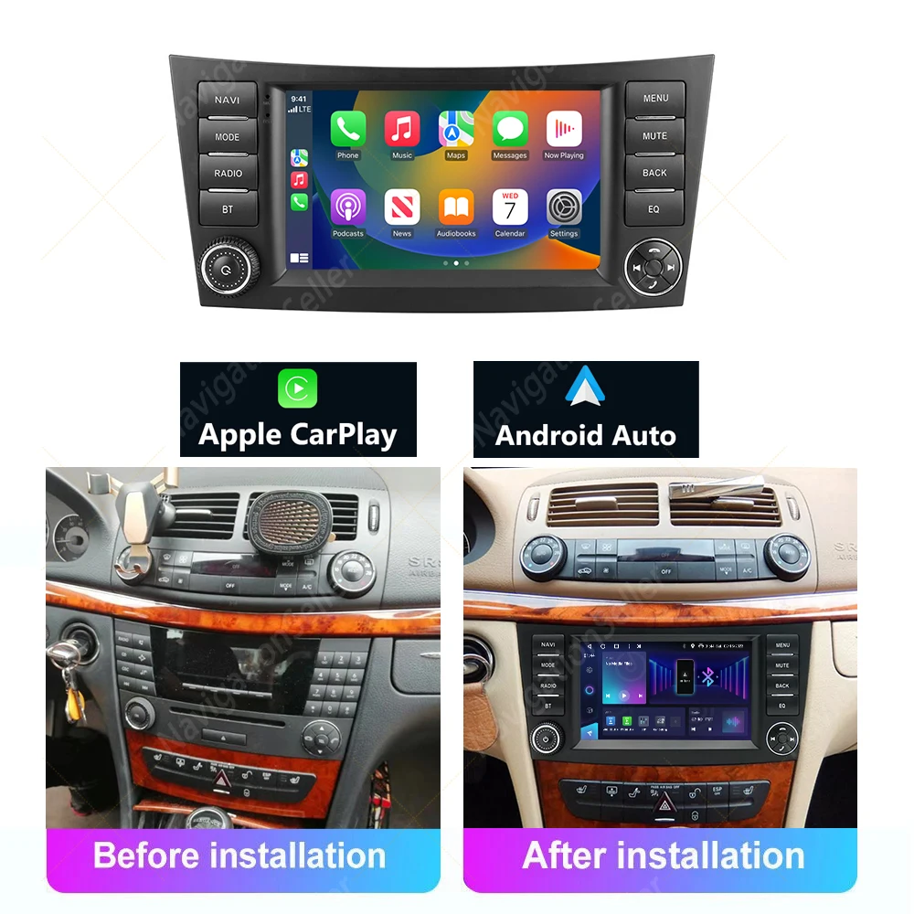 Авторадио VIGOHI для Mercedes E W211 CLS W219 2002-2009 Android Auto Carplay Монитор Планшет Multimeida Bluetooth