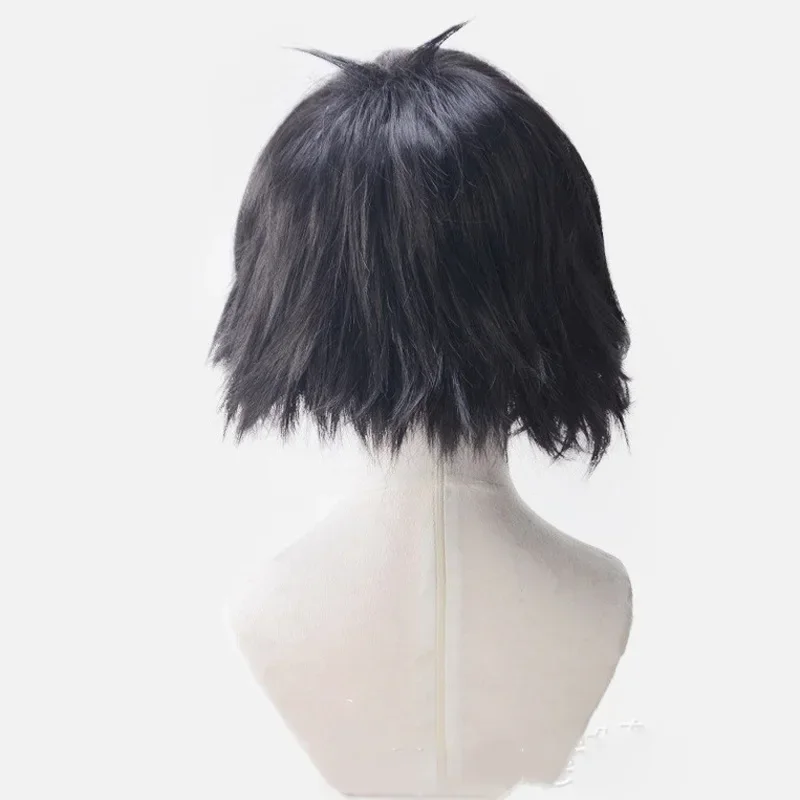 Парик для косплея рука урушибара черные короткие вьющиеся Синтетические