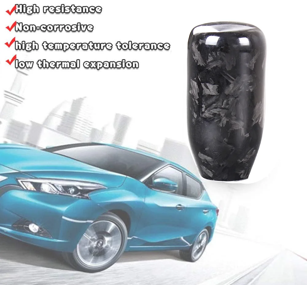 

Universal 73mm/2.9" Black Forge Fiber Manual Gear Stick Shift Knob Lever Shifter