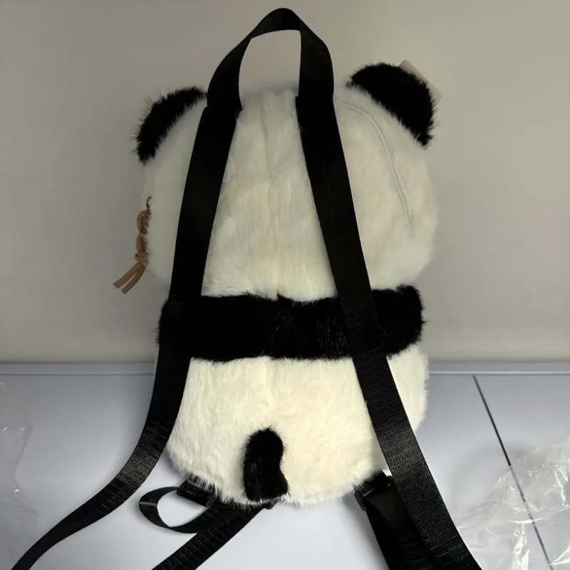 Китайский стиль милая панда модный плюшевый рюкзак на молнии с цветными блоками