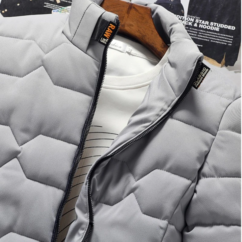 Men's Solid Color Striped Fashion Lapel Plus Velvet Cotton Coat Winter Jacket Men Men Clothing Winter Coat Man Winter Jacket