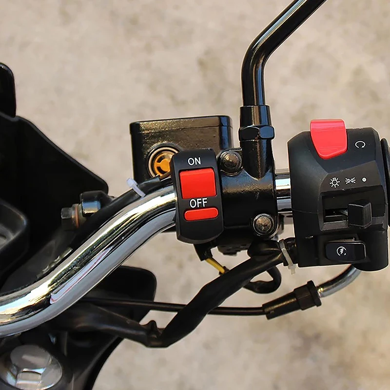 1 шт. мотоциклетные переключатели Цилиндрический разъем на руль Кнопка ВКЛ./ВЫКЛ.