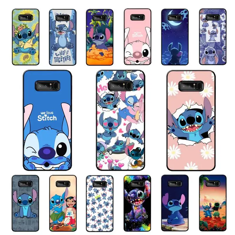 

BANDAI Cute Stitch Phone Case for Samsung Note 5 7 8 9 10 20 pro plus lite ultra A21 12 02