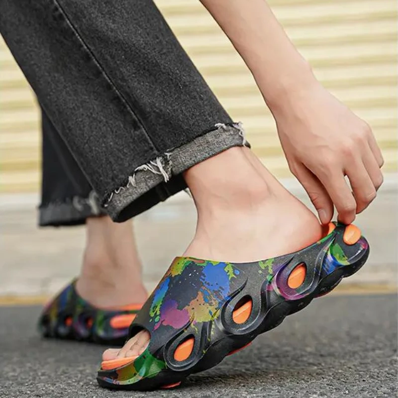 Летние тапочки для отдыха Нескользящие пляжные шлепанцы дома и ванной сланцы