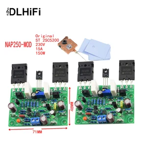 DLHiFi 2PC NAIM NAP250 MOD ST SANKEN Stereo Audio LJM Amplifier Board Amplificador audio 80W DIY Kits finished DC15V-40V