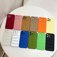 puffer for iphone 13 down jacket cover soft silicone back case for iphone 13 12 11 pro max x xs xr 8 7 plus fashion brand cases