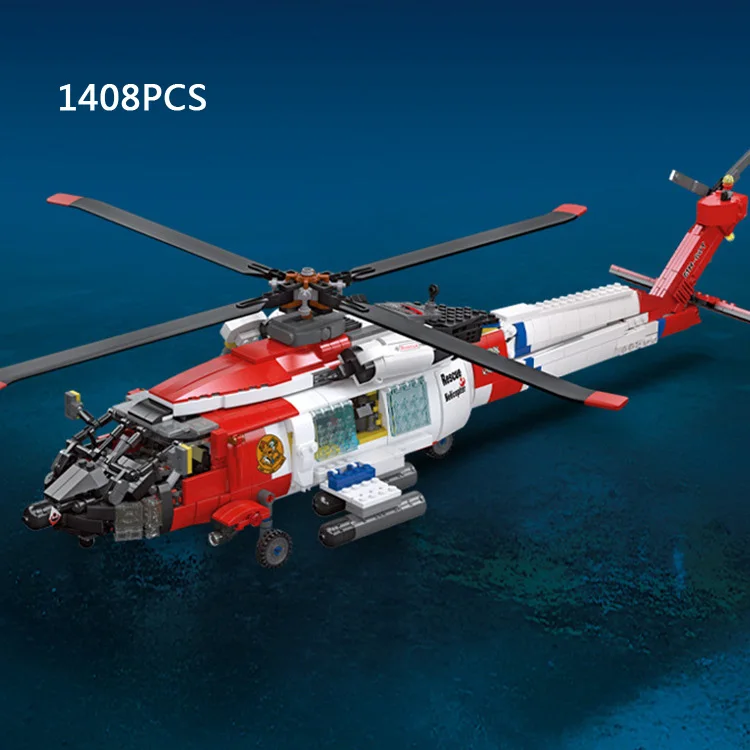 Фото Современные военные вертолеты MH-60T Pave Hawk из США, конструктор Batisbrick, фигурки ВВС США времен Второй мировой войны, игрушка для мальчиков №2