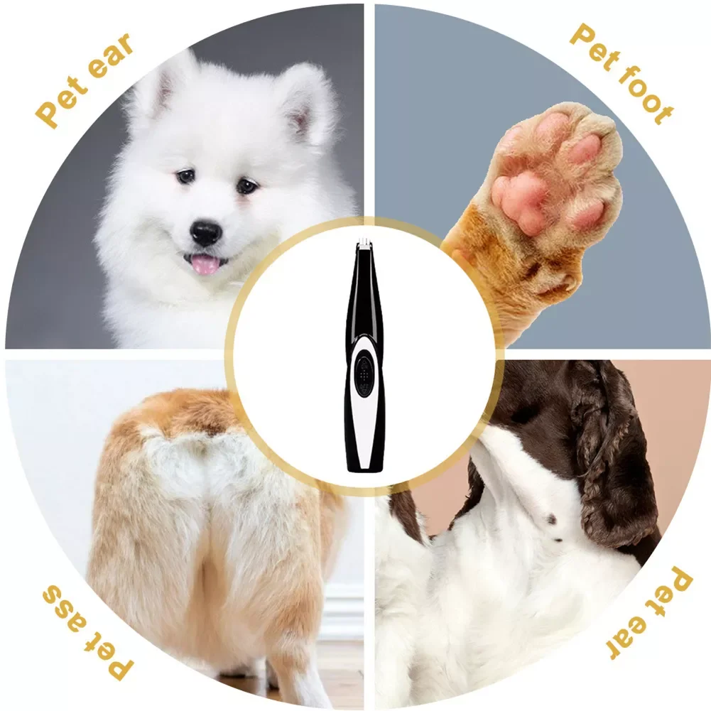 

NEW2023 Dog Foot Hair Shaver Ceramic Cutter Head Dog Paw Shaver Low Noise Shaving Trimming Clipper Multifunctional Pet Supplies