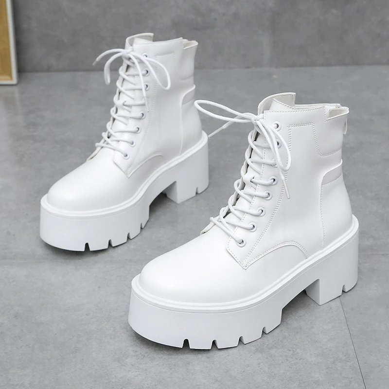 

2022 New Thick-soled Leather Women's Boots Fashion Zipper Convenient Short Boots Autumn Winter Warm Casual Women's Work Boots