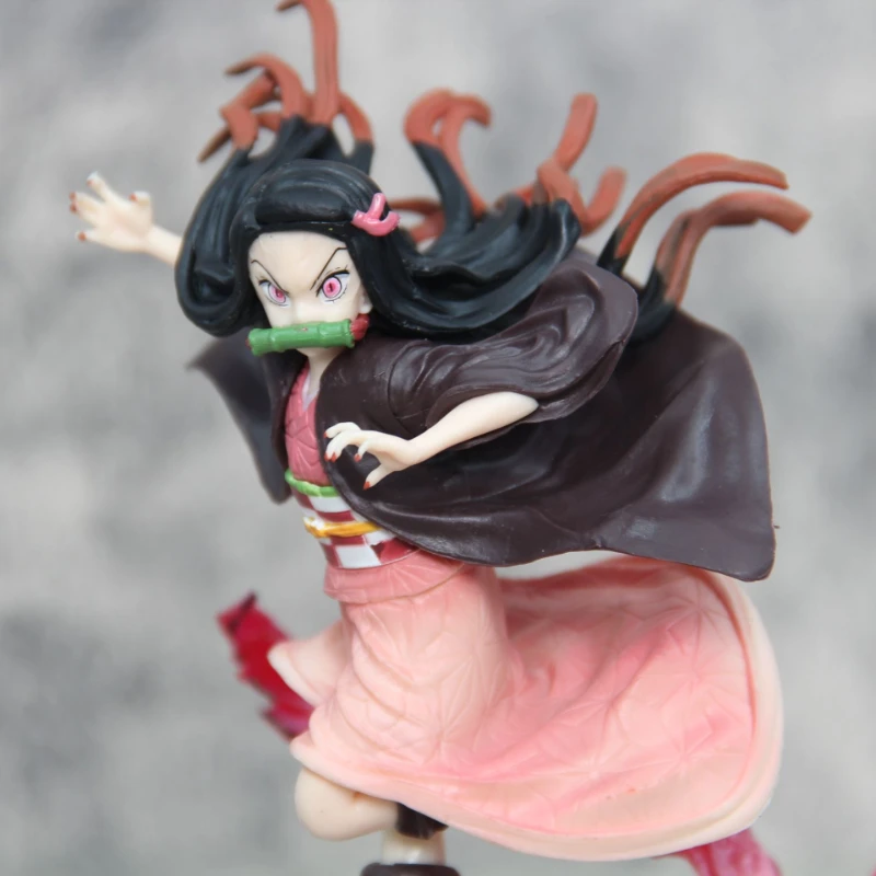 Фото Аниме Fighting Kamado Фигурка Demon Slayer Blood Ghost Technique Kamado Nezuko Фигурка 24 см Модель ПВХ Коллекционная Статуя Игрушки №2