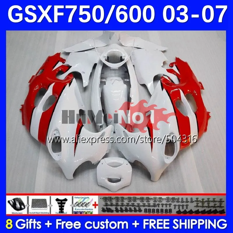 

Body For KATANA GSXF 600 750 C GSXF600 13No.50 GSX600F GSXF750 03 05 06 07 GSX750F 2003 2004 2005 2006 2007 Fairing red white