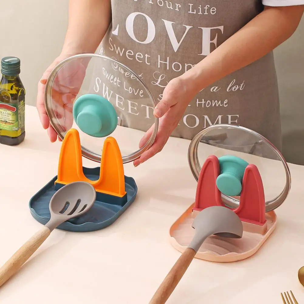 

Kitchen Shelf Easy to Clean Detachable Multipurpose Spatula Rack Pan Cover Shelf for Kitchen