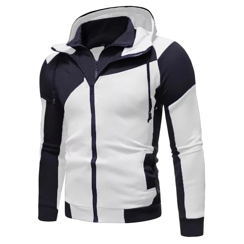 

New2022 Bomber Jacket for Spring Autumn Cardigan Jackets Hooded Sweatshirts Streetwear Male Overalls Quilted Coat Men Clothing