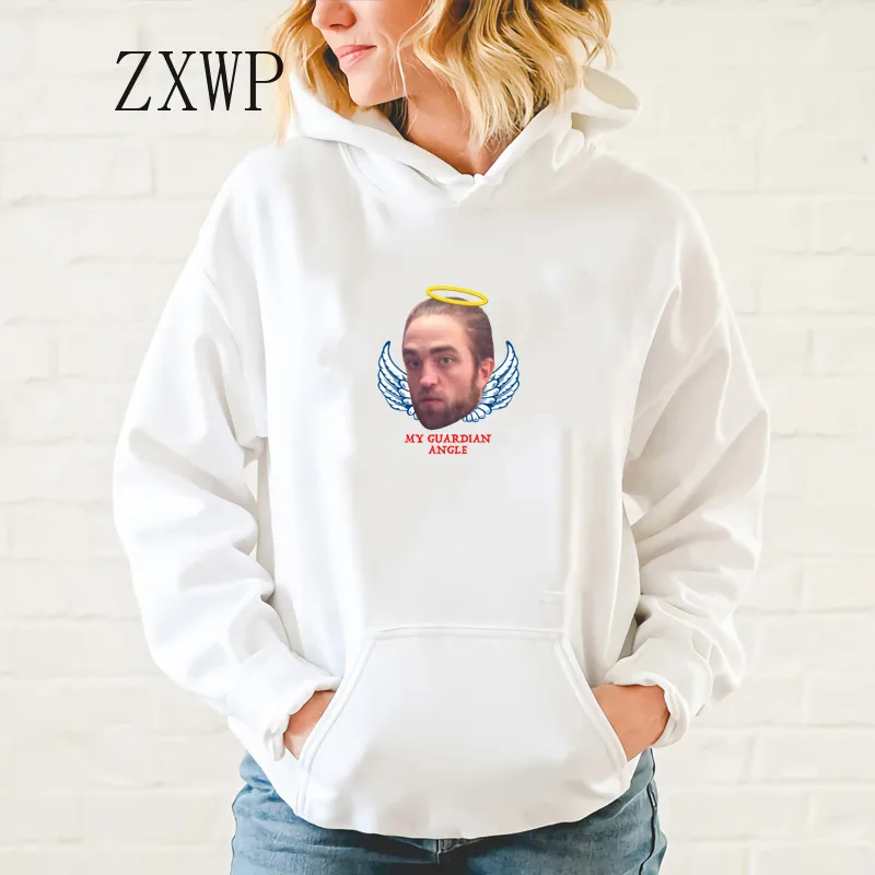 

Robert Pattinson Hoodie Sweatshirt Print Funny Women Hoodies Punk Streetwear Tops Loose Plus Size Fashion Pullovers Clothes