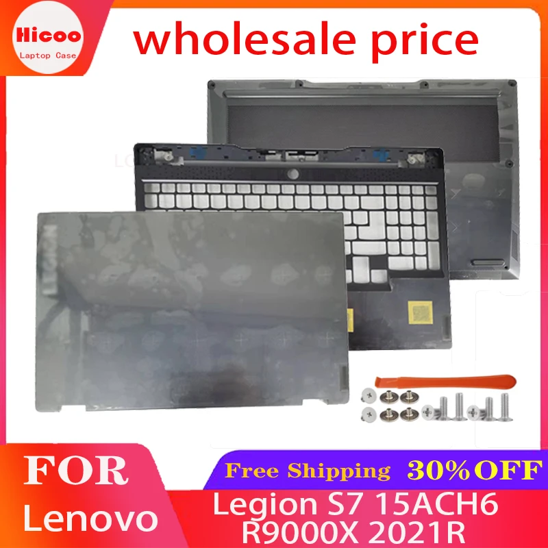 Новинка, чехол для Lenovo R9000X 2021R Legion S7 15ACH6, запасные аксессуары для ноутбука, задняя крышка ЖК-дисплея/Упор для рук/нижняя часть, серый, черный