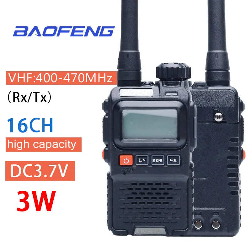 

OPPXUN Walkie Talkie BaoFeng UV-3RPlus Dual Band Portable Ham Radio UV-3R+ Amatuer Radio Handheld FM Transceiver Two Way Radio